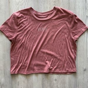 Fleo crop tee - mauve, size small
